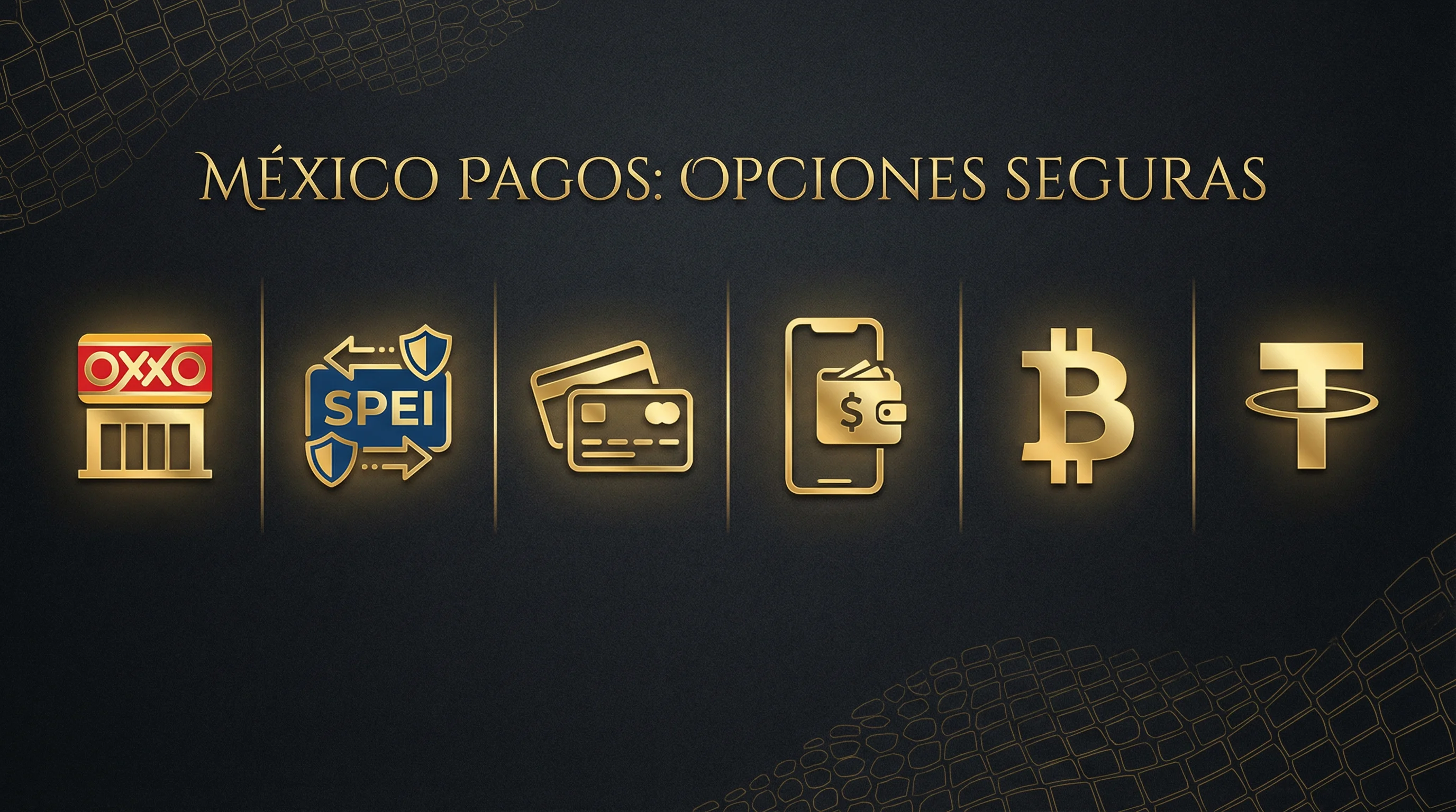 Métodos de pago México: OXXO, SPEI, tarjetas, Bitcoin y USDT